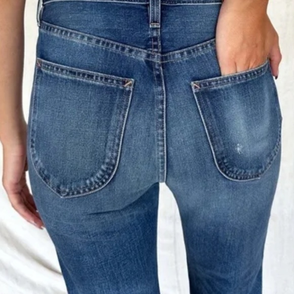 Emerson Fry x Twin Doves- Rebound Blue "Vintage Stove Pipe" Ankle Jeans, Size 30 - Picture 3 of 8